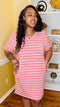 Palms Springs Plus - t shirt dress (ash rose/ivory)